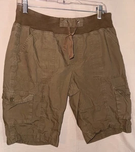 Pantalones Cortos de Carga Medianos Bass Para Hombre Marrón Algodón Cordón Cintura 12” Bolsillos entrepierna - Imagen 1 de 3