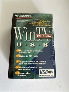 Hauppauge! WinTV USB -FM, Model 601- New/Sealed Watch TV on your PC - Picture 1 of 3