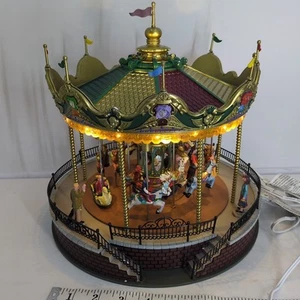 Lemax Carole Towne 2012 Sunshine Carousel Lights Music Tested & Works Great! - Picture 1 of 13