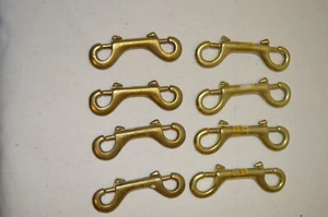 Brass Double Ended Clip Bolt Snap Spring Hooks / Marine Scuba / Horse 3 1/2" 4" - Picture 1 of 3
