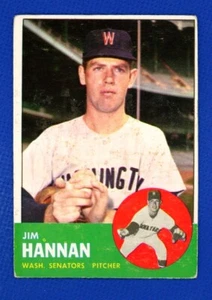 1963 Topps # 121 Jim Hannan RC Rookie Washington Senators - Picture 1 of 2
