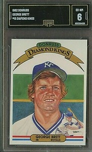 1982 Donruss Diamond Kings #15 George Brett Kansas City Royals HOF GMA 6 EX-NM