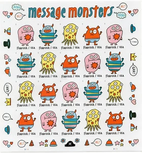 Scott #5639a (5636-5639) MESSAGE MONSTERS Sheet Of 20 stamps - MNH - Picture 1 of 2