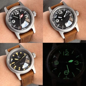 Sandblasted 36mm NH35A PT5000 Tandorio Retro Automatic Men Watch Sapphire 20BAR - Picture 1 of 13