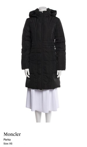 Moncler Giubbotto donna nero con cappuccio puffer taglia 0 autentico