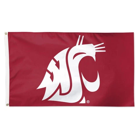 Washington State Cougars 3x5 One Sided Team Flag [NEW] House Banner Fan Yard Cover