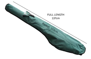 Single Rod & Reel Sleeve Holdall Length 137 cm / Umbrella Pocket / Green / New - Picture 1 of 3