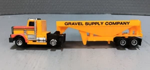 Vtg Tyco Yellow Electric Trucking US 1 Slot Gravel Co Semi Truck With Trailer - Picture 1 of 5