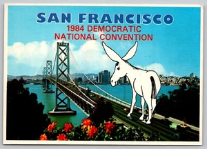 Postal California San Francisco 1984 Convención Nacional Demócrata 21X - Imagen 1 de 2