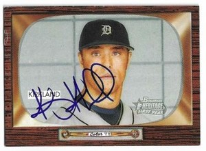 KODY KIRKLAND Autographed Signed 2004 Bowman Heritage card Detroit Tigers COA 