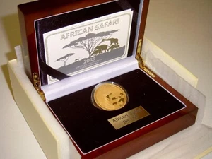 1 oz 5000 Francs Tschad Goldmünze African Safari - Affe 2019 PP Zertifikat,Box - Picture 1 of 5