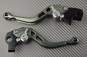 Short brake & clutch levers pair CNC titanium Moto Guzzi All Le Mans / V11 - Picture 1 of 11