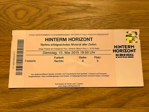 Udo Lindenberg Musical Hinterm Horizont Ticket 12.05.2015 - Bild 1 von 2