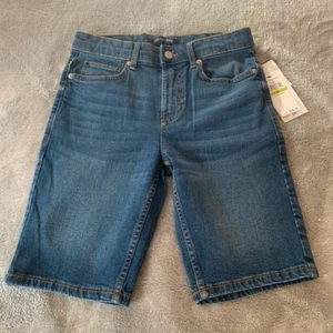 Boy's Size 14 Slim Straight Calvin Klein Denim Blue Jeans Shorts Stretch New - Picture 1 of 6