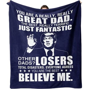 Dad Throw Blanket 60"x50" Birthday Gifts for Dad from Daughter Son Father's Day - Picture 1 of 6