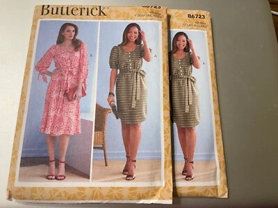 Butterick Pattern B6723 Misses Scoop Neck Dress w/Sleeve~Length~Hemline Options