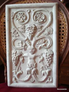 Stucco Stuck Schmuckplatte Weinrebe Fassade Beton Früchte 132-3041B Relief Motiv - Picture 1 of 1