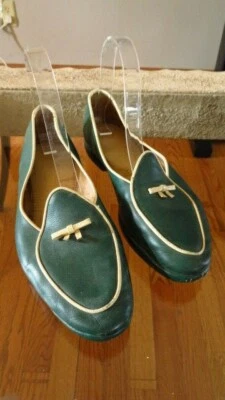 Мокасины женские BELGIAN Midinette темно-зеленые и кремовые 6,5 B  - Изображение 1 из 4