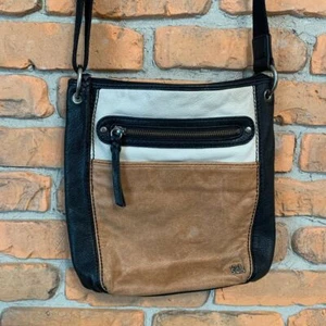 The Sak Women's Pebbled Leather Laurel Crossbody Bag Colorblock Medium Size - Picture 1 of 10