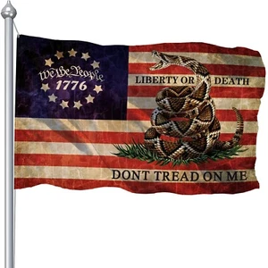 Don't Tread On Me Flag 3x5 Ft For Outside, Double Printed Dont Tread On Me Fl... - Picture 1 of 7