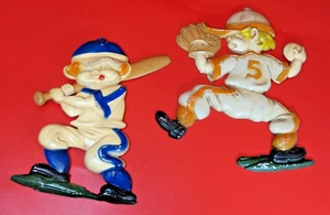 SEXTON Vintage Baseball Boys Lot of 2 Metal Plaques Wall Hanging Decor - Picture 1 of 11