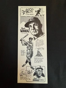 VINTAGE 1974 BOB PARKER 2nd BEST! NMMT! PAUL WANER/ROGERS HORNSBY! - Picture 1 of 2