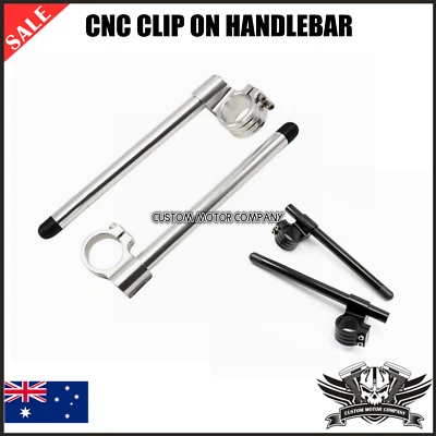 2X Clip On Riser Negro Manillar Ducati Supersport 750 1000 SS 50mm Tubo Horquilla Foto 1 de 4