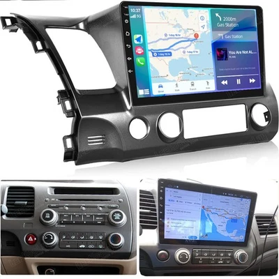 Android 15 Car Stereo Radio For Honda Civic 2006-2011 Apple Carplay WIFI GPS Nav - Image 1 of 4