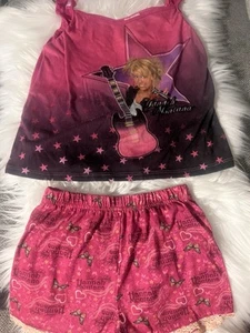 Disney Hannah Montana Girls Pajama Set Size 7/8 Y2K - Picture 1 of 6