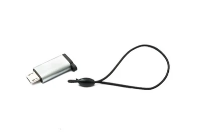 SYSTEM-S USB 3.1 Adapter Typ C Buchse zu 2.0 Micro B Stecker Schlaufe in Grau - Bild 1 von 4