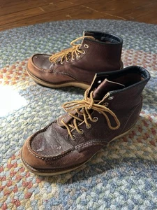 Red Wing 8138 6" Classic Moc Toe Boots Briar Oil Slick Size 7D Made in USA Shoes - Bild 1 von 11