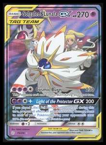 Solgaleo & Lunala GX Ultra Rare SM - Cosmic Eclipse 75/236 NM - Picture 1 of 2