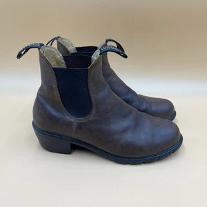Botas Chelsea Bludstone para mujer con tacón de cuero marrón sin cordones - UK 4 / EU 37 - Imagen 1 de 15