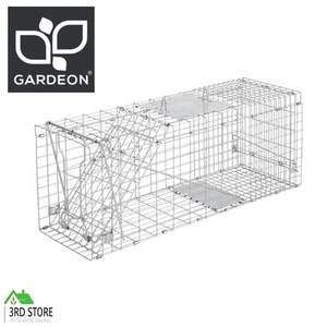 Humane Animal Trap Cage Possum Rabbit Bird Cat Live Catch Folding 66x23cm - Picture 1 of 6