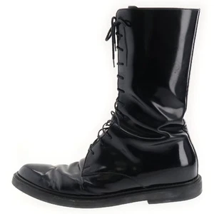 Gucci Lace-Up Long Boots Black 225072 Size 44.5 Authentic Shoes - Picture 1 of 6