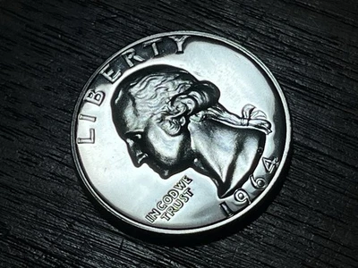 1964 PROOF Washinton Eagle Quarter - 90% Silver 0.18 ozt ASW - Ships Free! - Image 1 of 4