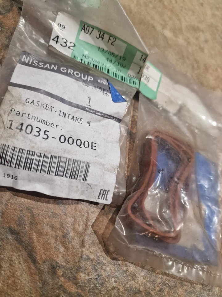 JUNTAS COLECTOR DE ENTRADA GASOLINA ORIGINALES NISSAN QASHQAI JUKE PULSAR 1.2 1403500Q0E - Imagen 1 de 1