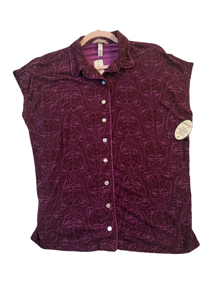 Soma Intimates классные ночи фиолетовый печать без рукавов роскошный сна рубашка LG новый - Изображение 1 из 4