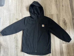 Carhartt Youth Kids Black Rain Jacket, Size 7-8, Excellent Condition - Picture 1 of 15