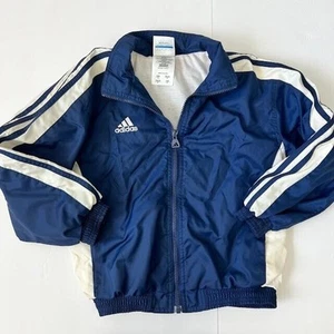 Vintage Adidas Childrens Windbreaker Jacket With Zip Pockets Sz 5 - Picture 1 of 4