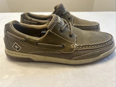 Margaritaville Men’s Shoes Size 11 Gray Boat Lace Up Eyelet Tropical Sneakers — 第 1/4 张图片