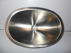 *12 X 17 OVAL STAINLESS STEEL SINK SINGLE BOWL RV K&B FIXTURES FREE SHIP *10A* - Picture 1 of 5