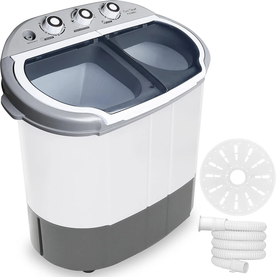 Pyle PUCWM23 2 in 1 Portable Compact Mini Top Load Washing Machine & Spin Dryer