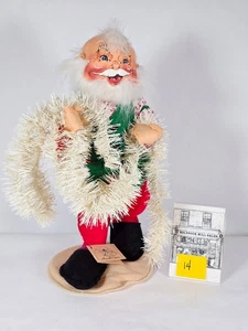 Annalee • 17" Santa Decorating Tree with Tinsel Garland • 1989 - Picture 1 of 10