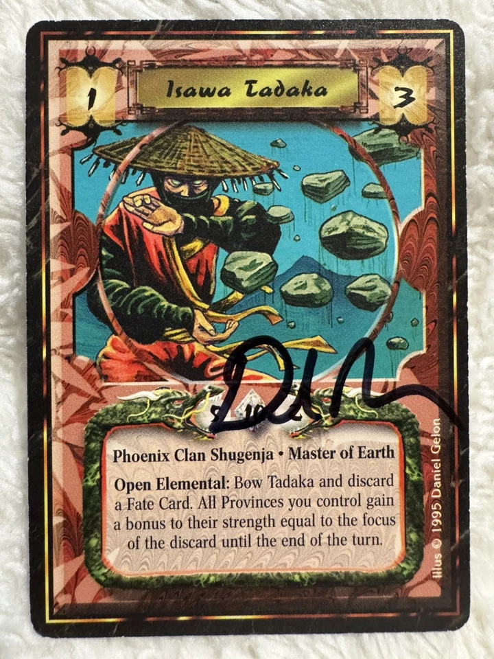 🪨 Artist Signed - Isawa Tadaka (Imperial Edition L5R CCG) - Daniel Gelon - Image 1 of 4