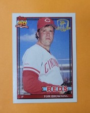 1991 Topps Desert Shield #151 Tom Browning Cincinatti Reds - B - NM