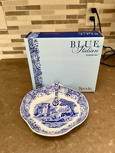 New in Box Spode Blue Italian Porcelain Handled Serving Tray - Picture 1 of 4