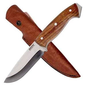 Cuchillo Bushcraft hecho a mano OHIY 4116 hoja de acero alemán de 4-1/4 pulgadas, funda de cuero - Imagen 1 de 14