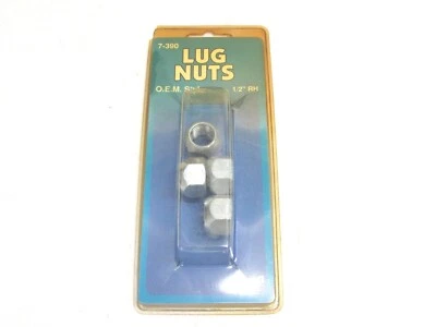 NOS! (4) CHAMP CHROME OPEN STYLE LUG NUTS, 1/2" RH, No. 7-390 - Image 1 of 3