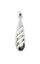 Sterling Silver Pear Shape Contemporary Pendant